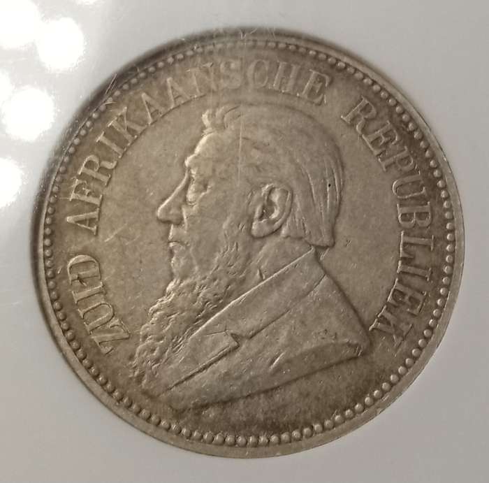 Nice 1894 ZAR Kruger silver 2 1/2 Shillings NGC XF40 (High cat value)