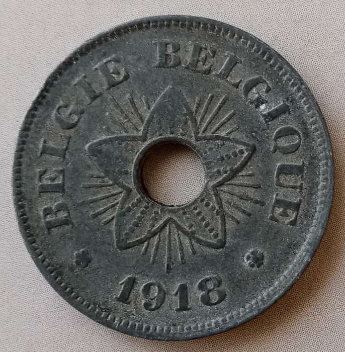 1918 Belgium 50 Cent (WWI German Occupation Coinage)