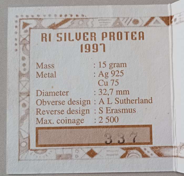 1997 Women proof silver R1 in box incl.certificate