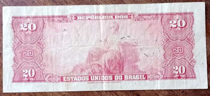 1943 Brazil 20 Cruzeiros (Autographed)