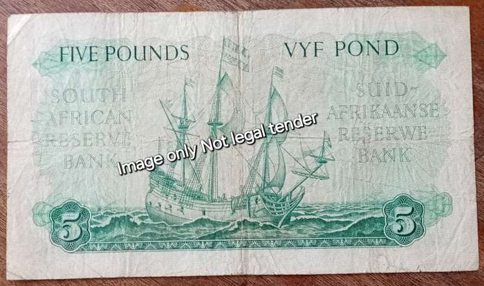 1952 M.H de Kock 5 Pounds note