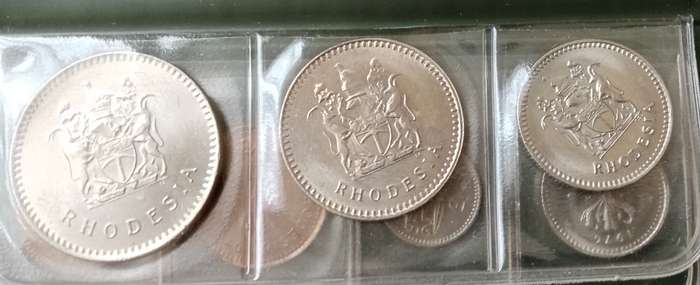 1970s Rhodesia uncirculated set in green folder