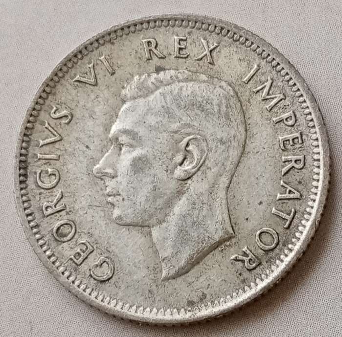 Union 1941 silver shilling.