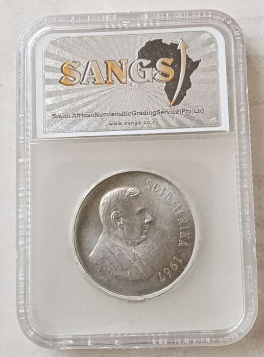 Nice 1967 Republic (Afrikaans) silver R1 SANGS MS64
