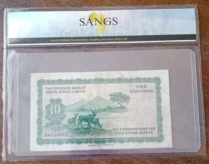 Scarce 1959 SWA (Windhoek) Standard Bank 10 Shillings SANGS VF20