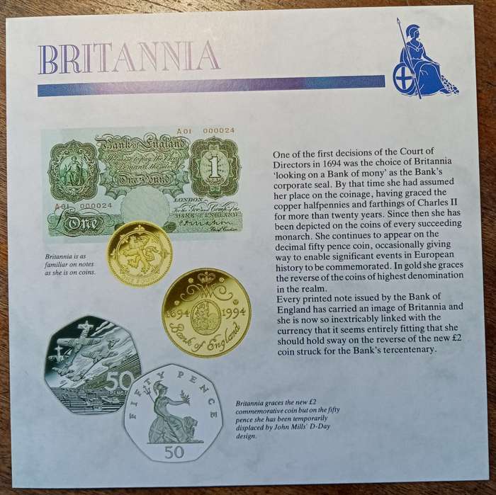 1994 United Kingdom brilliant uncirculated 8 coin set in folder