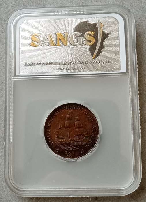 1937 Union 1/2 penny SANGS AU53 BN