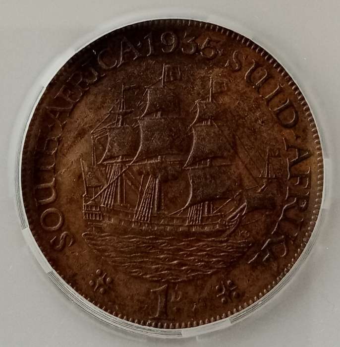 1935 Union penny SANGS AU58 BN