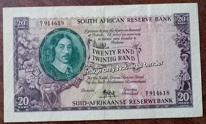 1961 M.H de Kock R20 note