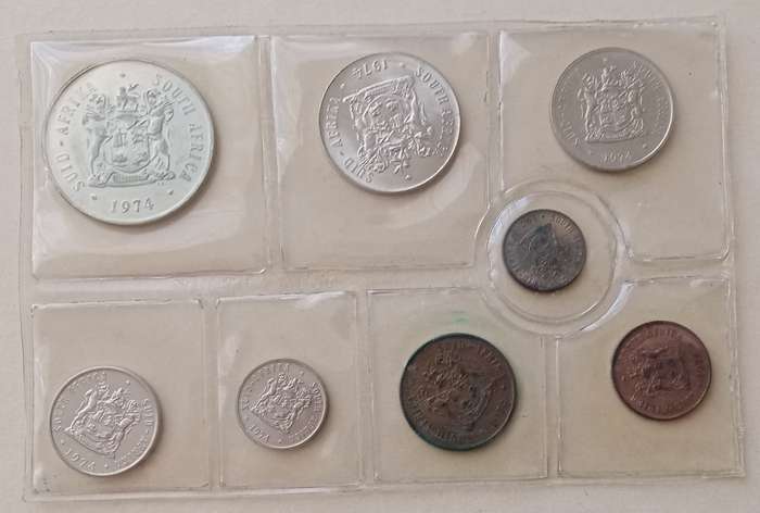 1974 Uncirculated Mint pack set (R1-1/2c) incl.silver R1