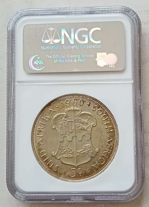 1960 Union proof silver 5 Shillings NGC PF65 (mintage: 3360)