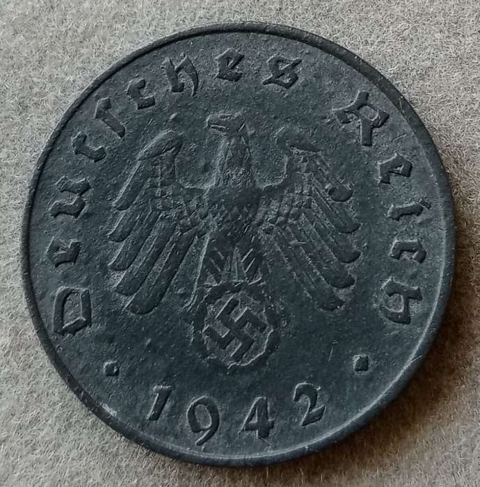1942 J Germany 10 Reichspfennig (Third Reich)
