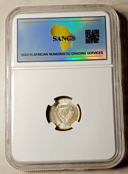 1937 Union silver tickey SANGS MS62
