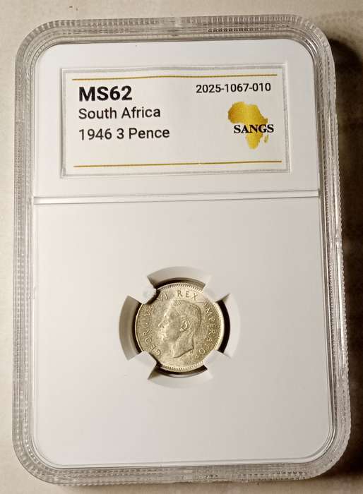 1946 Union silver tickey SANGS MS62