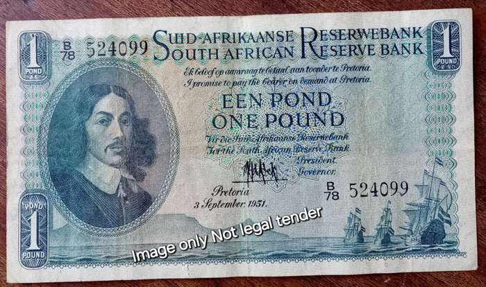 1951 M.H de Kock 1 Pound