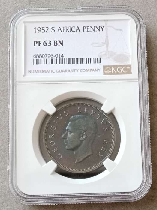 1952 Union proof penny NGC PF63 BN (mintage: 15500)