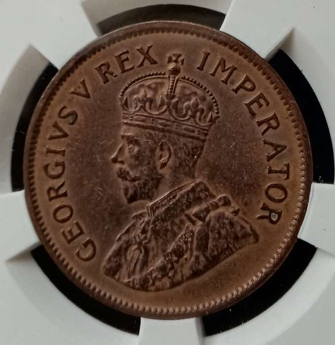 High grade 1930 union 1/2 Penny SANGS AU58 RB