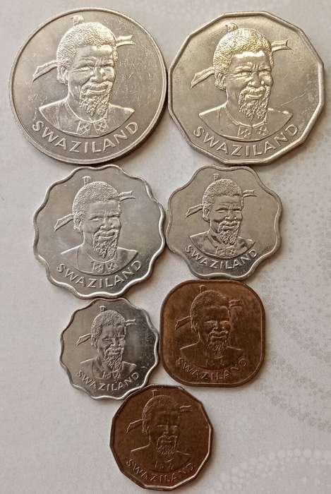 Swaziland 1974 first coinage set (7 coins)