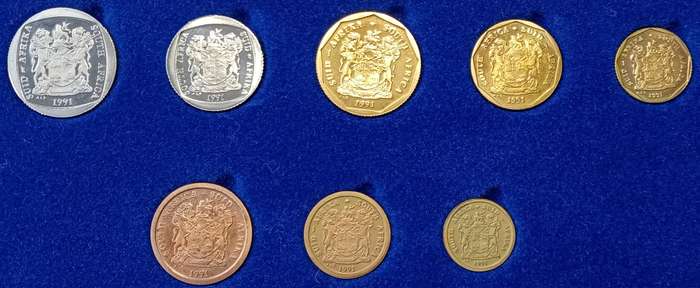 1991 Republic proof set (R2-1c) in box (mintage: 11800)