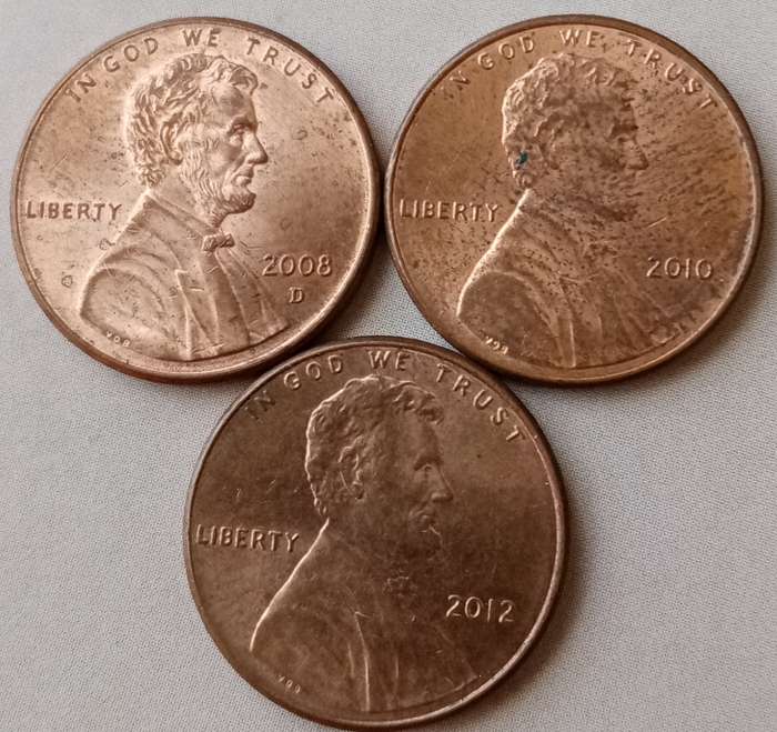 2008/2010 and 2012 Lincoln 1c set