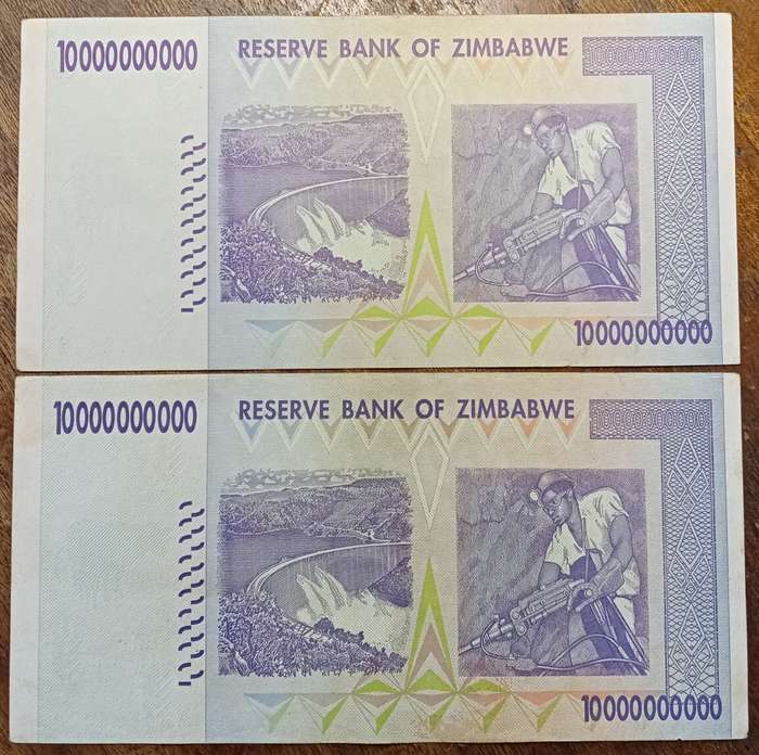 Decent 2008 Zimbabwe 10 billion dollars