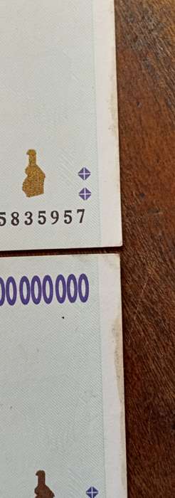 2008 Zimbabwe 10 billion dollars in XF+.