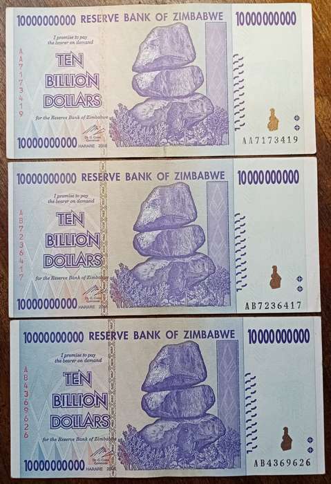 Extremely fine 2008 Zimbabwe 10 billion dollars