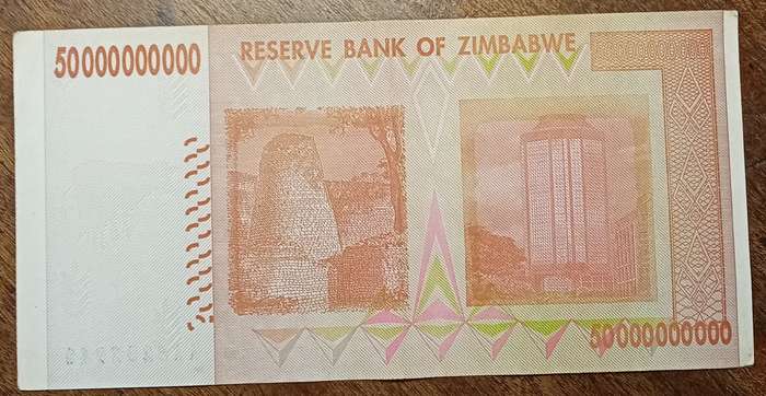 Decent 2008 Zimbabwe 50 Billion dollars