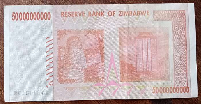 Decent 2008 Zimbabwe 50 Billion dollars note