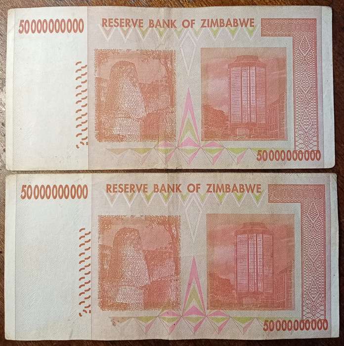 Zimbabwe 2008 Fifty Billion dollars note