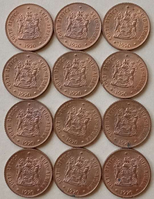 1970 Republic 1/2c in lustrous uncirculated