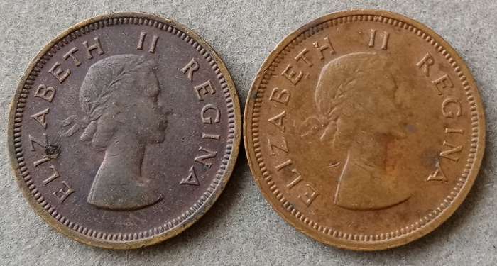1954 Union 1/4 penny set (2 coins)