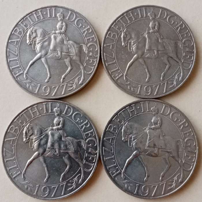 1977 Queen Elizabeth silver jubilee nickel crown.