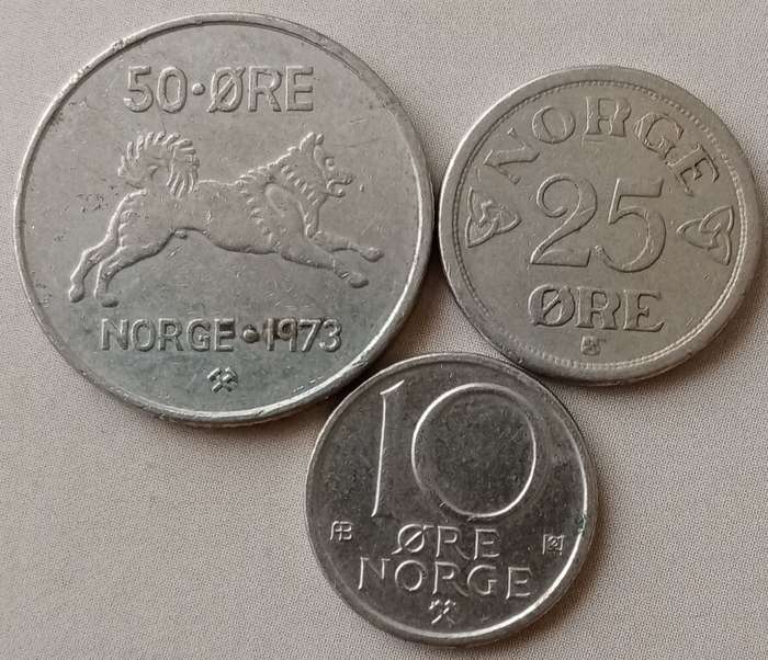 Norway 10/25 and 50 Ore set