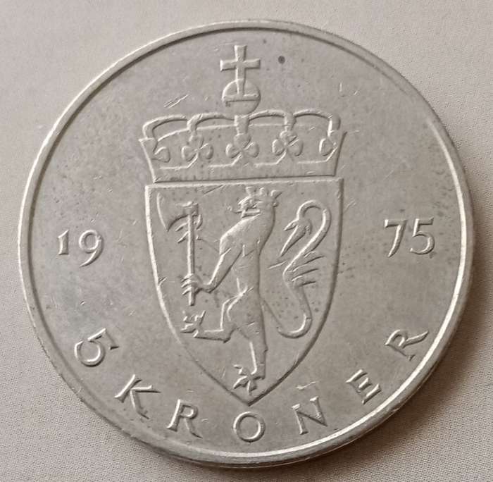1975 Norway 5 Kroner