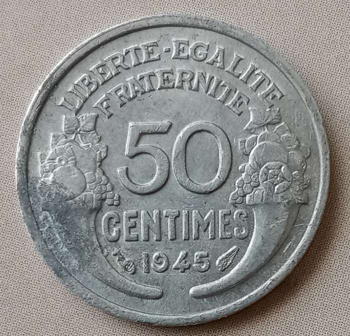 1945 France 50 centimes