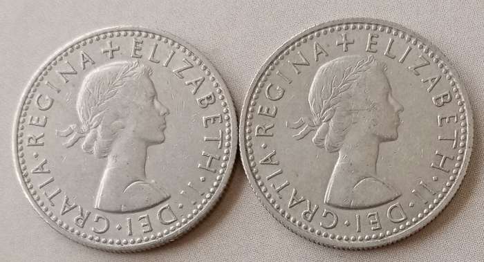 1964 and 1965 British sixpence set