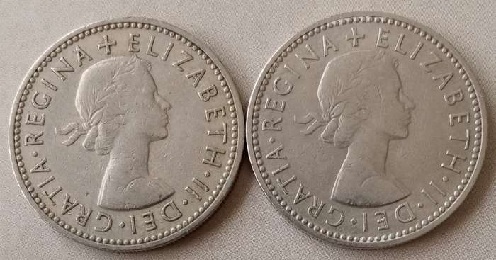 1956/1957 British shilling set