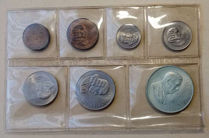 1967 Afrikaans uncirculated Mint set incl.silver R1 (mintage: 20000)