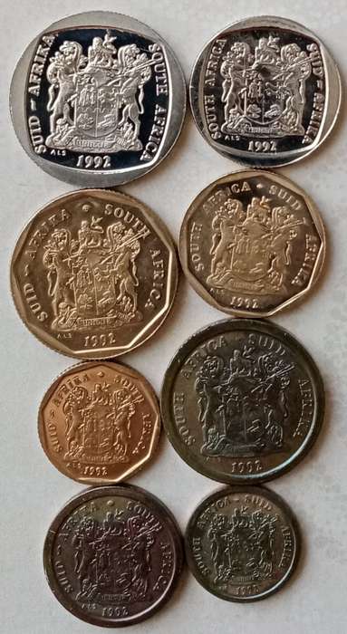 1992 Republic proof set (R2-1c) without box (mintage: 10263)