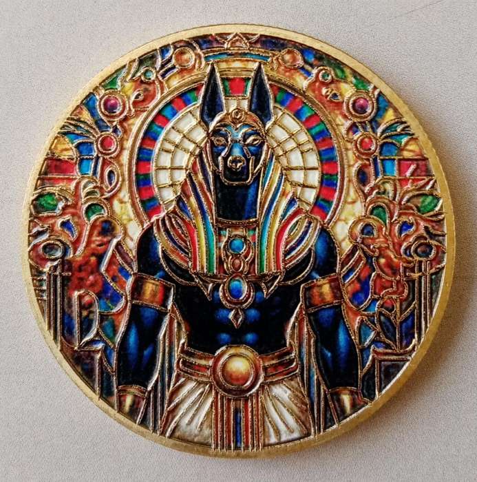 Ancient Egyptian god Anubis commemorative novelty coin (40mm)