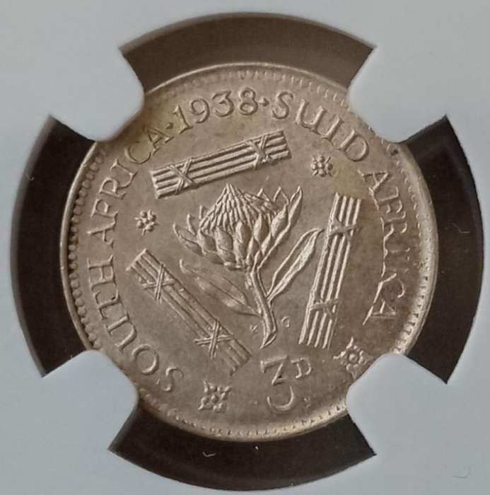 Nice 1938 Union silver tickey NGC MS62