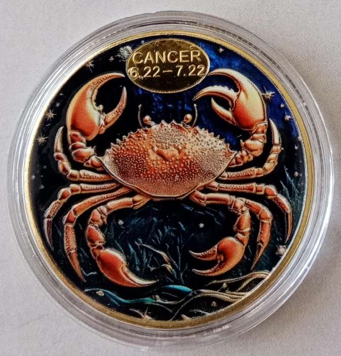 Cancer Zodiac sign commemorative novelty coin (40mm)
