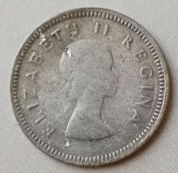 1958 Union silver tickey (Well circulated)
