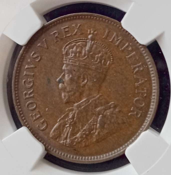 Nice 1925 Union 1/2 Penny NGC AU58 BN (mintage: 69295)