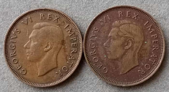 1942 and 1946 Union 1/2 Penny set