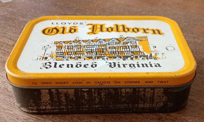 Vintage LLoyds Old Holborn Blended Virginia tobacco tin