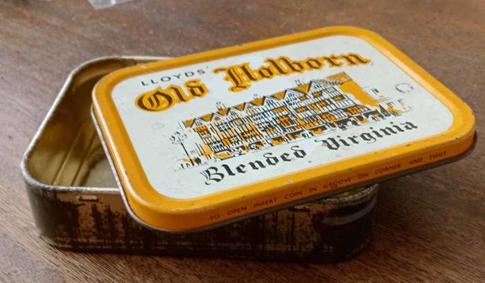 Vintage LLoyds Old Holborn Blended Virginia tobacco tin