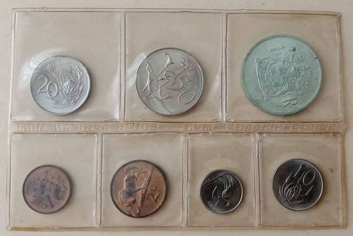 1969 Afrikaans uncirculated Mint pack set incl.silver R1 (mintage: 7500)