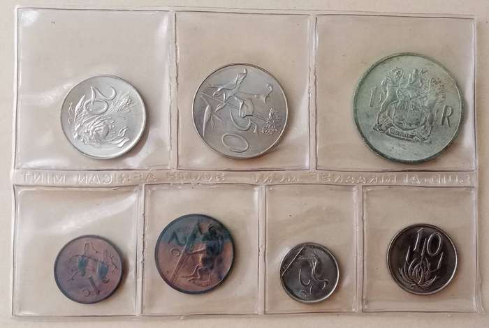 1969 Afrikaans uncirculated Mint set incl.silver R1 (mintage: 7500)